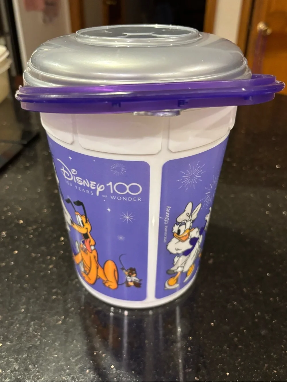 Disney 100th Anniversary Popcorn Bucket Walt Disney World Collectible with Lid